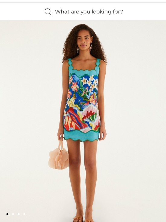 FARM Rio Dresses & Skirts - NWT FARM Rio Garden Of Life Scarf Scallop Mini Dress